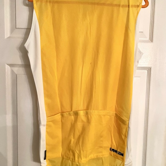 Unisex PEARL IZUMI Cycling Jersey. Sz Large. Sleeveless. Yellow/White. Zipper - Picture 6 of 7